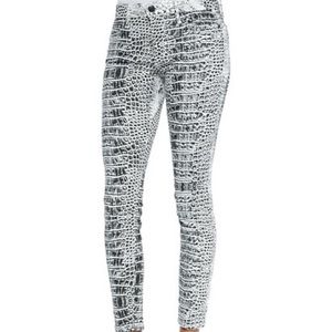 Joe’s Jeans Croc-Print Mid-Rise Legging
